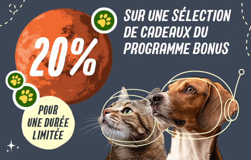 - 20 % sur une sélection de cadeaux du programme bonus