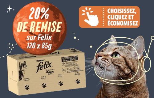 20 % de remise sur Felix 120 x 85 g