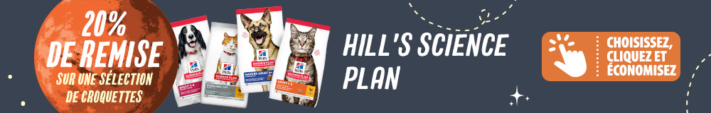 20 % de remise sur une sélection de croquettes HILL'S SCIENCE PLAN