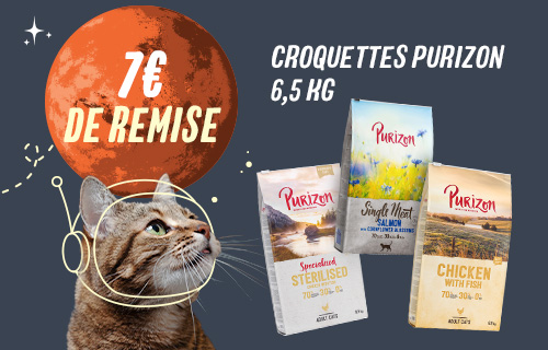 Croquettes Purizon sans céréales 6,5 kg pour chat : 7 € de remise !