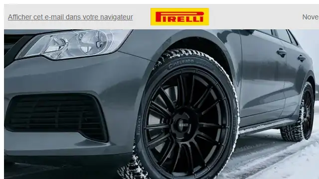 Newsletter de Pirelli : Découvrez le nouveau CINTURATO™ WINTER 3