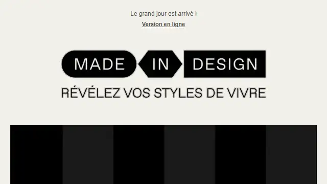Newsletter de Made in Desing : Black Friday, Kartell -20%*
