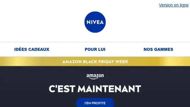 Newsletter de Nivea : Ce Black Friday va être dingue