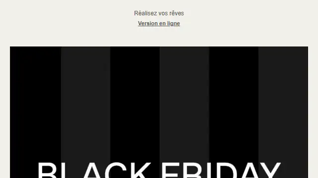 Newsletter de Made in Desing : Black Friday, best en fête !